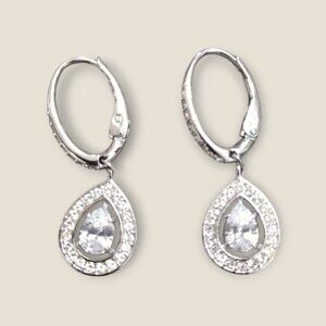 Swarovski Angelic Pear Shaped Hoop Earrings